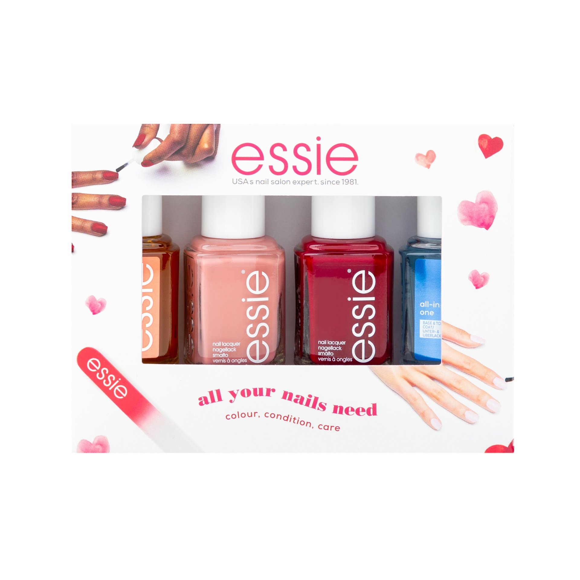 essie all set | need uk nails 4-piece - routine polish nail your gift
